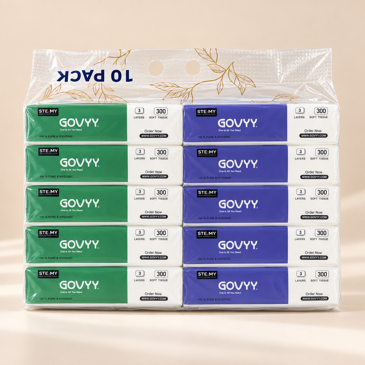 مناديل GOVYY الناعمة – 10 عبوات